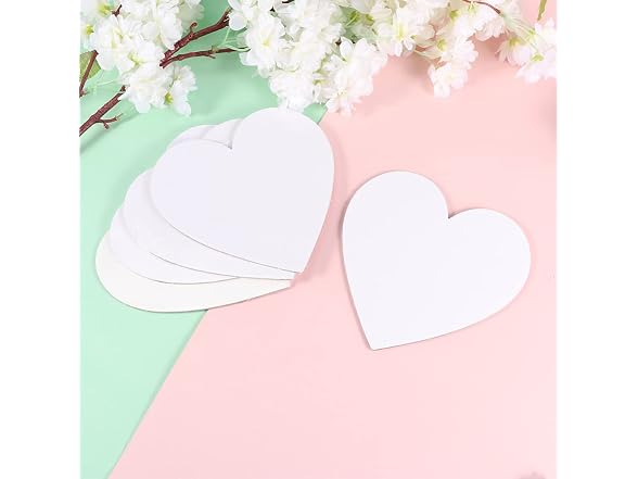 EXCEART Heart Shaped Canvas Boards 6 Pack