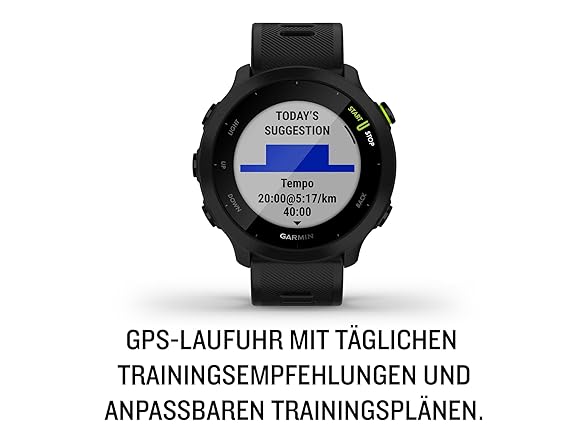 Garmin Forerunner 55 GPS Running Smartwatch, Black (Open Box)