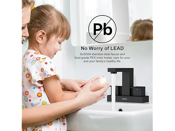 4 Inch 2 Handle Faucet With Pop Up Drain