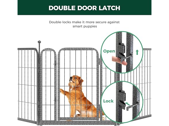 FXW Aster Dog Playpen Designed for Yard, 32" H, 8 Panels