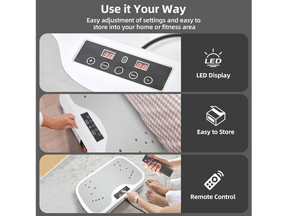 yoyomax Vibration Plate Exercise Machine, Grey