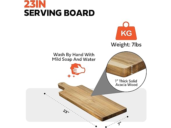 HOMESTEAD 23" Acacia Charcuterie Board