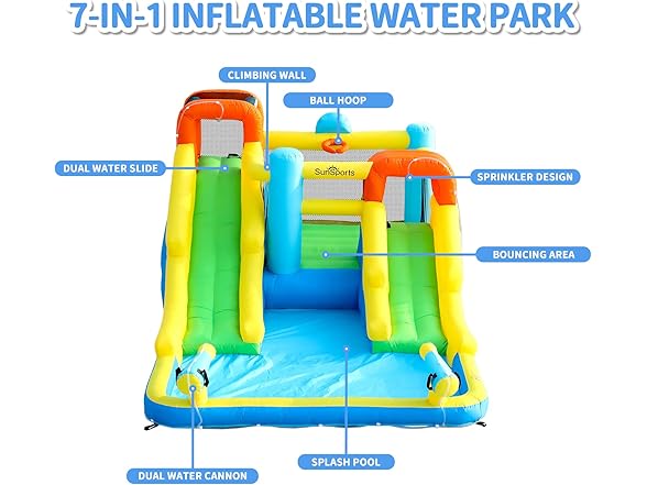 Bounce House with Dual Slide