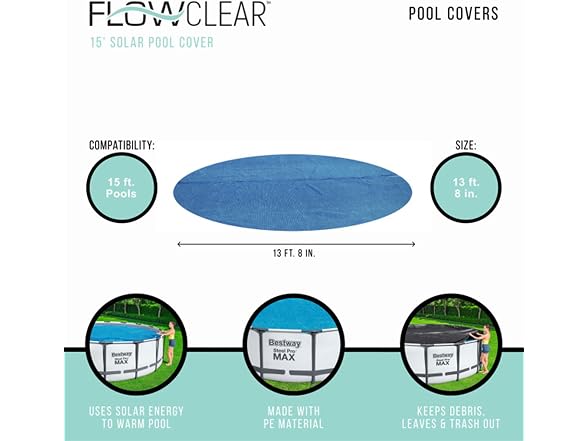 Bestway Flowclear 14' Above Ground Solar Pool Cover