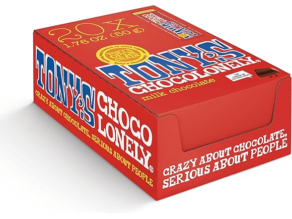 Tonys Chocolonely Belgian Milk Choc 20ct