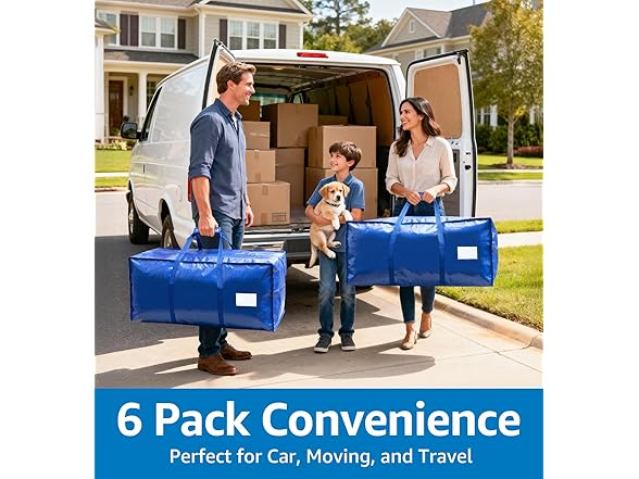 VISVEIL 6 Pack Heavy Duty Moving Bags