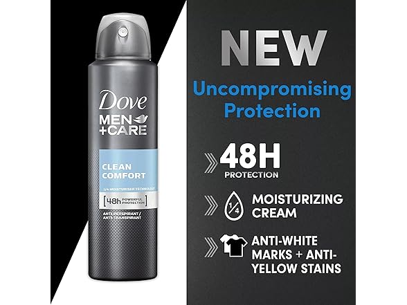Dove Men + Care Deodorant Spray, 6 Pack