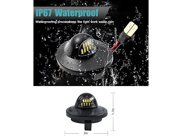 Carrep LED License Plate Light Compatible With Ex