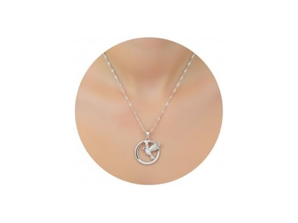 Silver Hummingbird Necklace