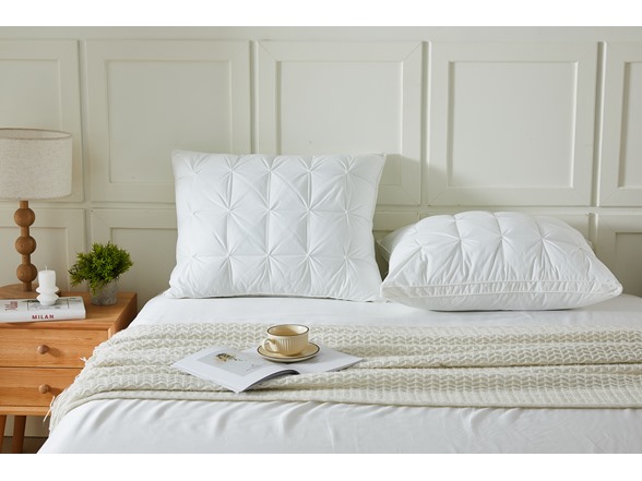 Gusseted Down Alternative Cotton Pillow, 2 Pack