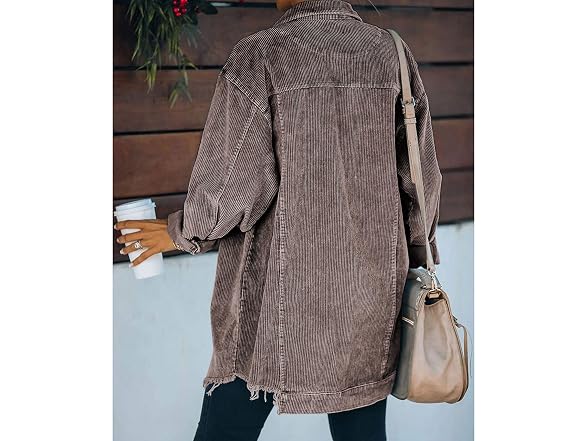 Hixiaohe Fall Corduroy Jacket for Women