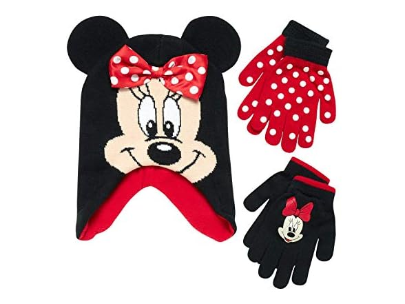 Disney 3-Piece Minnie Hat and Mitten Set