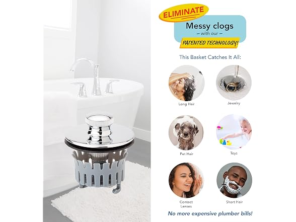 Drain Buddy: 1.5? Wide Bathtub Stopper