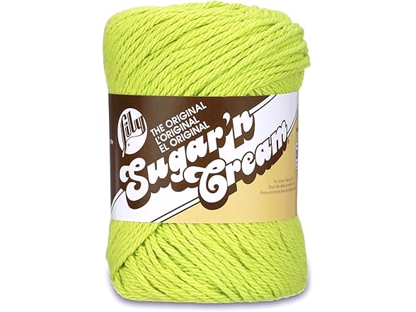 Lily Sugar'N Cream Hot Green Yarn - 6 Pack