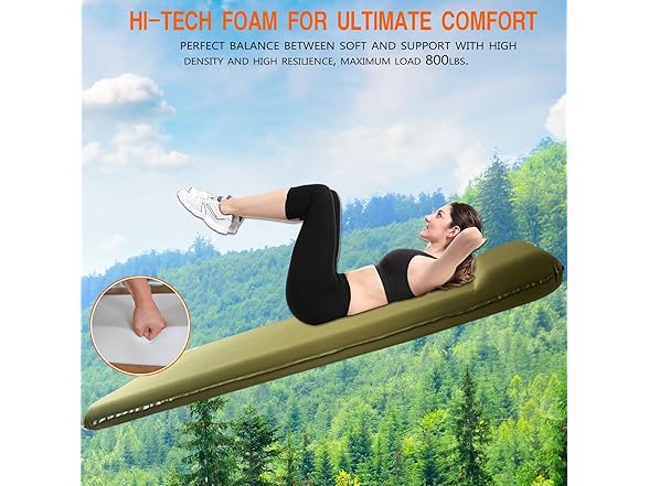 Self Inflating Sleeping Pad, 3.1"