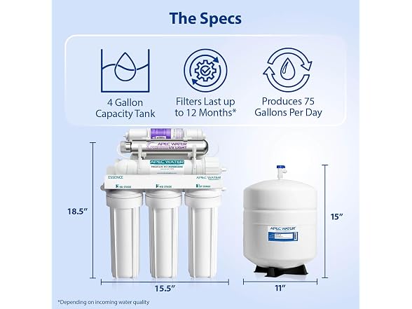 APEC Water WQA 7-Stage Drinking Water Filter System