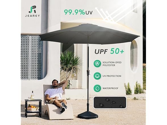 JEAREY 10FT Patio Market Umbrella
