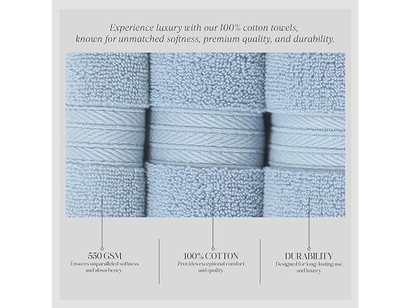Home Weavers Elegance Essentials 550GSM 100% Cotton