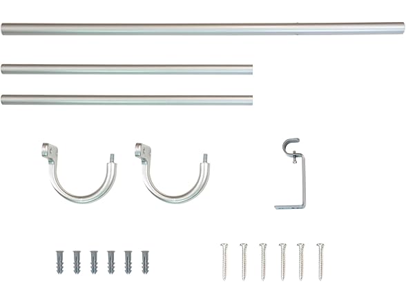 Decopolitan Rolando 5/8" Room Darkening Rod Set 28-4
