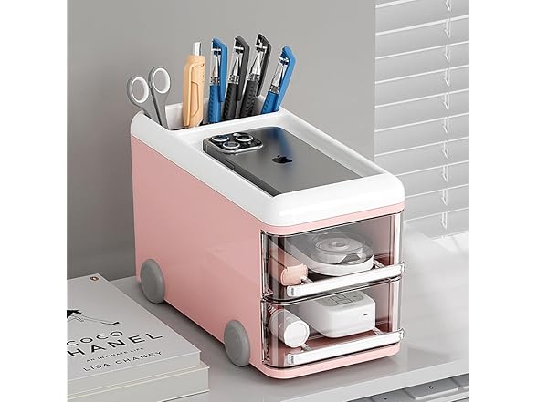 LETURE Cute Desk Organizer with drawers