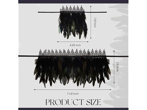 Taiyin Victorian Feather Collar Feather Bracelets