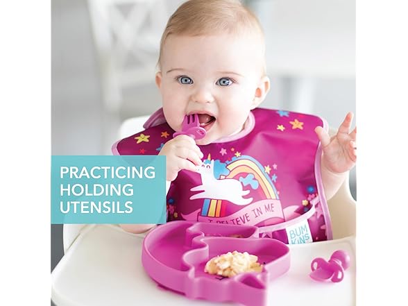 Bumkins Baby Utensils Set, Chewtensils Silicone