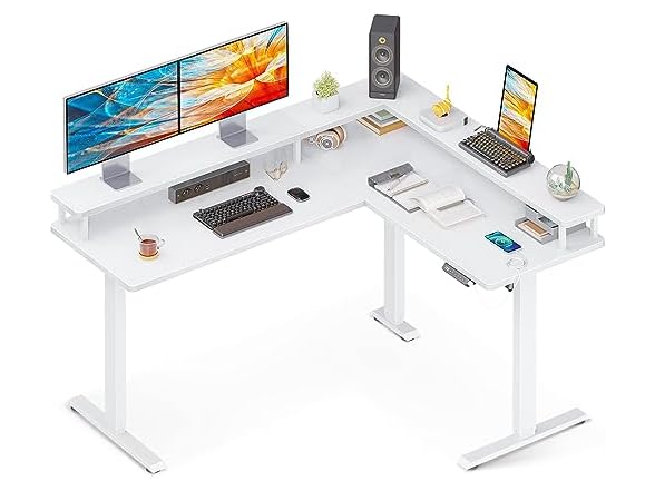 AODK L-Shape Electric Desk, 59"x48"
