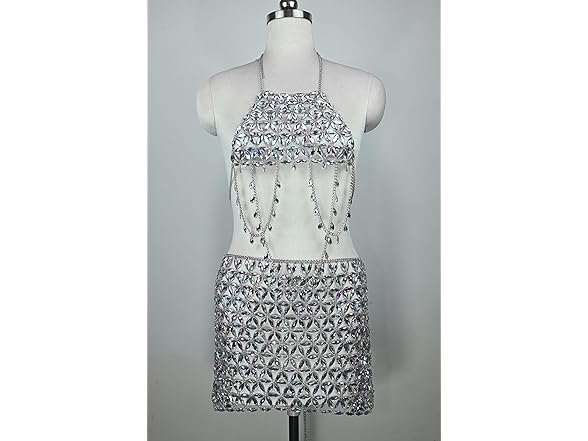 Connie Silver Crystal Body Chain