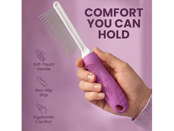 Poodle Pet Detangling Pet Comb with Long & S