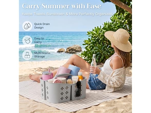 PQH W0019 Portable Shower Caddy Grey
