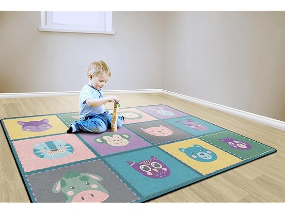 Flagship Carpets Animal Blocks Area Rug