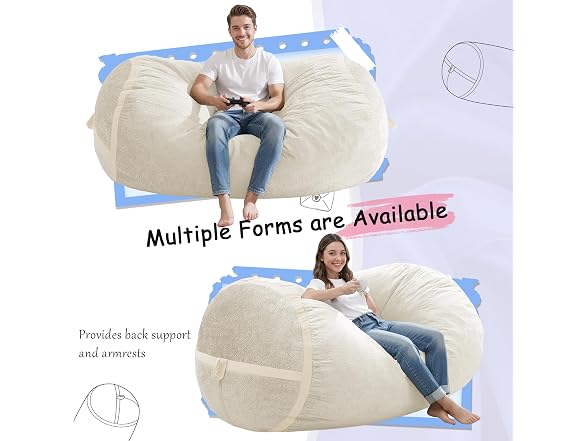 Bean Bag Chair with Memory Foam Fill