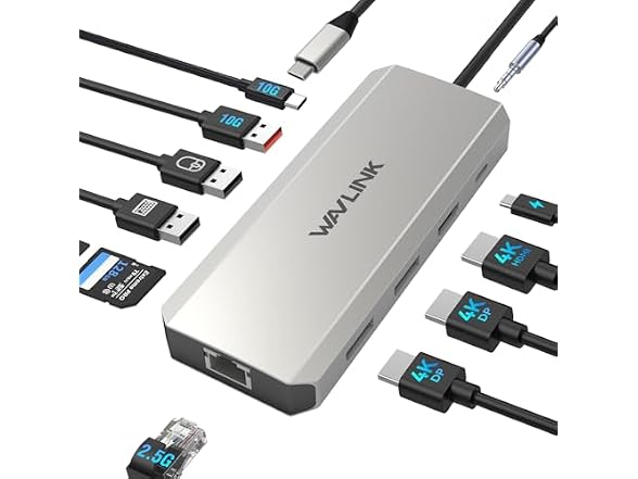 WAVLINK Triple Monitor Docking Station