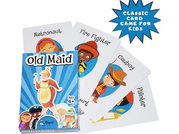 Regal Games Old Maid Card Games for Kids Ages 4 5 6 7 8+