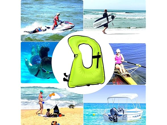 Inflatable Snorkel Vest for Adults Kids