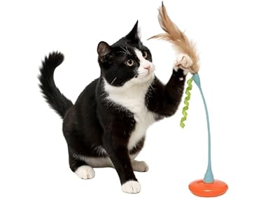 $3.99 Petlinks Tippy Teaser Self Righting Feather Toy dealfomo