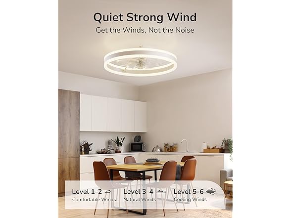 ULG Low Profile Ceiling Fan w/ Light & Remote, 19.7"