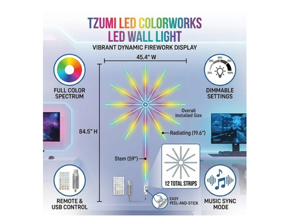 Tzumi LED Color Works 84.5" LED Wall Light