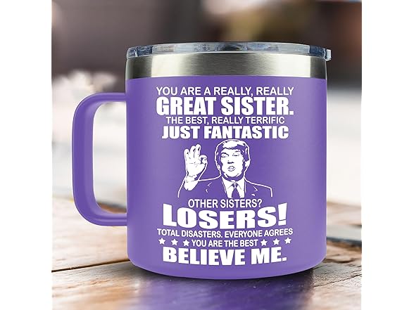 Best Sister Mug, 14 Oz Stainless Steel