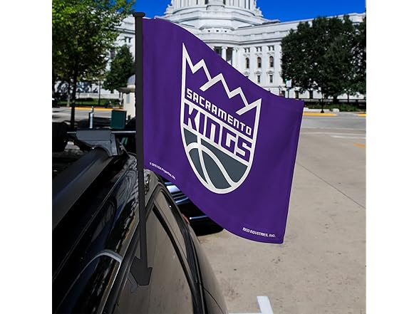 Kings Black Pole Car Flag