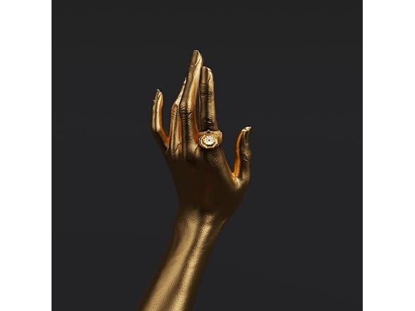 Simpson Women Gold Octagon Ring Watch