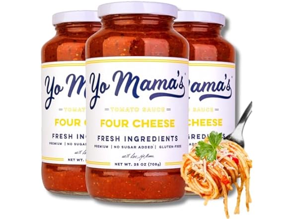 (6 Pack) Yo Mama's Four Cheese Sauce