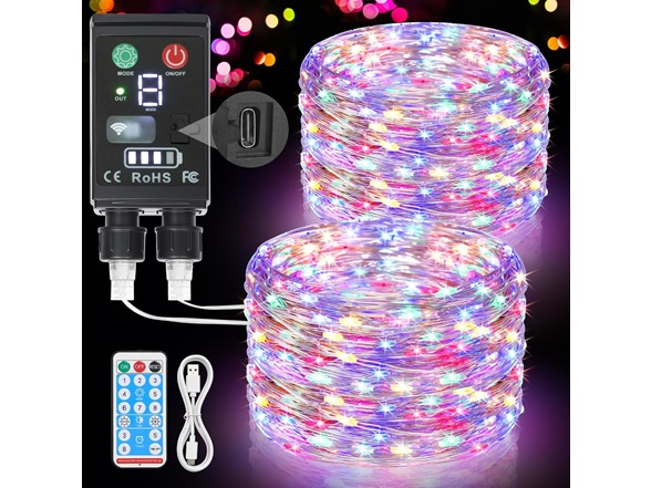 Lakumu 2-in-1 Rechargeable Fairy Lights Battery