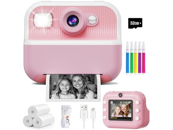 DUDUGRAGON Instant Camera, Pink