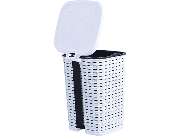 Superio 3 Gal Step-On Trash Can White 2