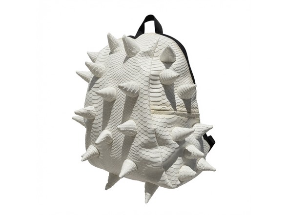 MadPax Spiked White Reptile Skin Backpack (Medium)