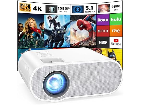1080P Full HD Bluetooth Projector