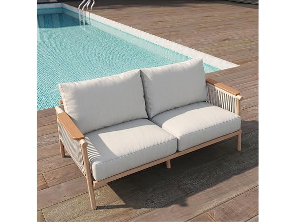 Acanva Moss Aluminum Outdoor Loveseat
