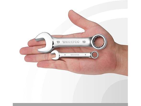 WORKPRO 12-piece Stubby Wrench Set Green