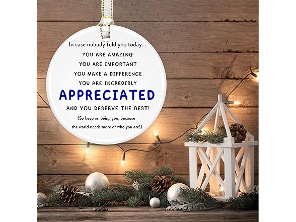 KAPJHRX Thank You Christmas Ornaments